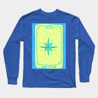 The Star Tarot Card and Crystals Graphic Long Sleeve T-Shirt